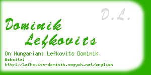 dominik lefkovits business card